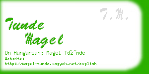 tunde magel business card